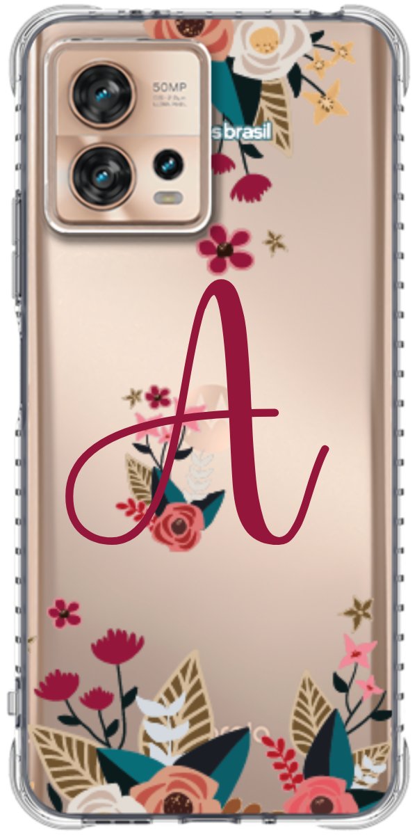 Capinha para Celular Flores com a Inicial