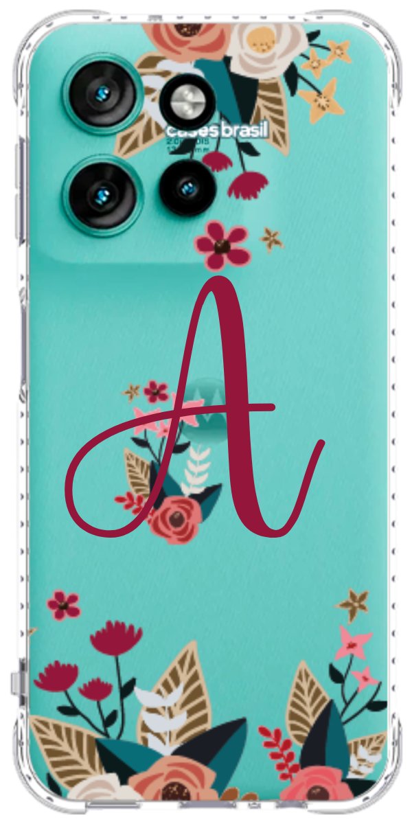 Capinha para Celular Flores com a Inicial