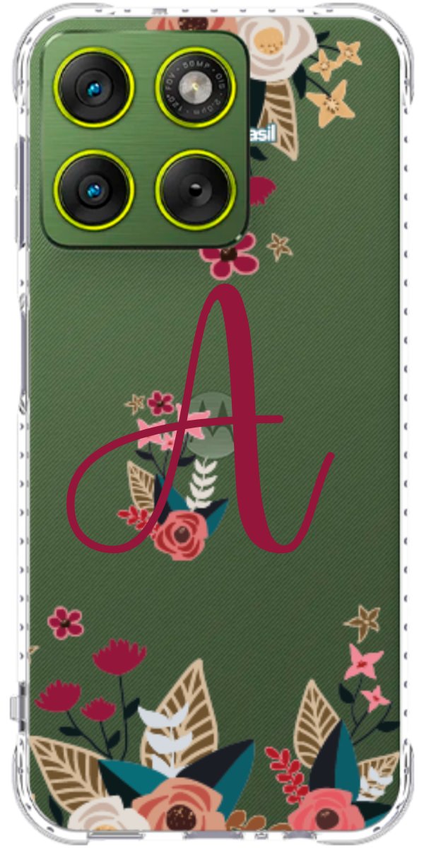 Capinha para Celular Flores com a Inicial