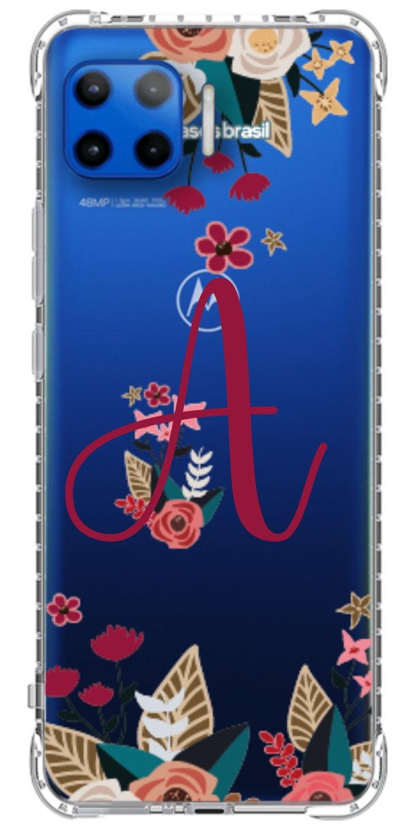 Capinha para Celular Flores com a Inicial