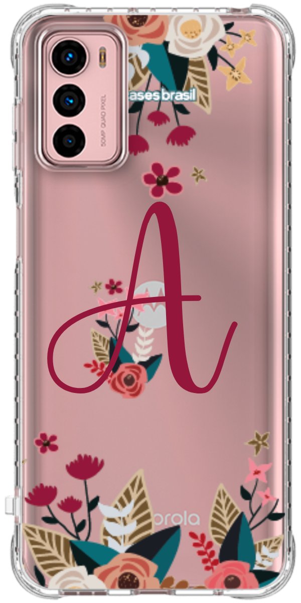 Capinha para Celular Flores com a Inicial