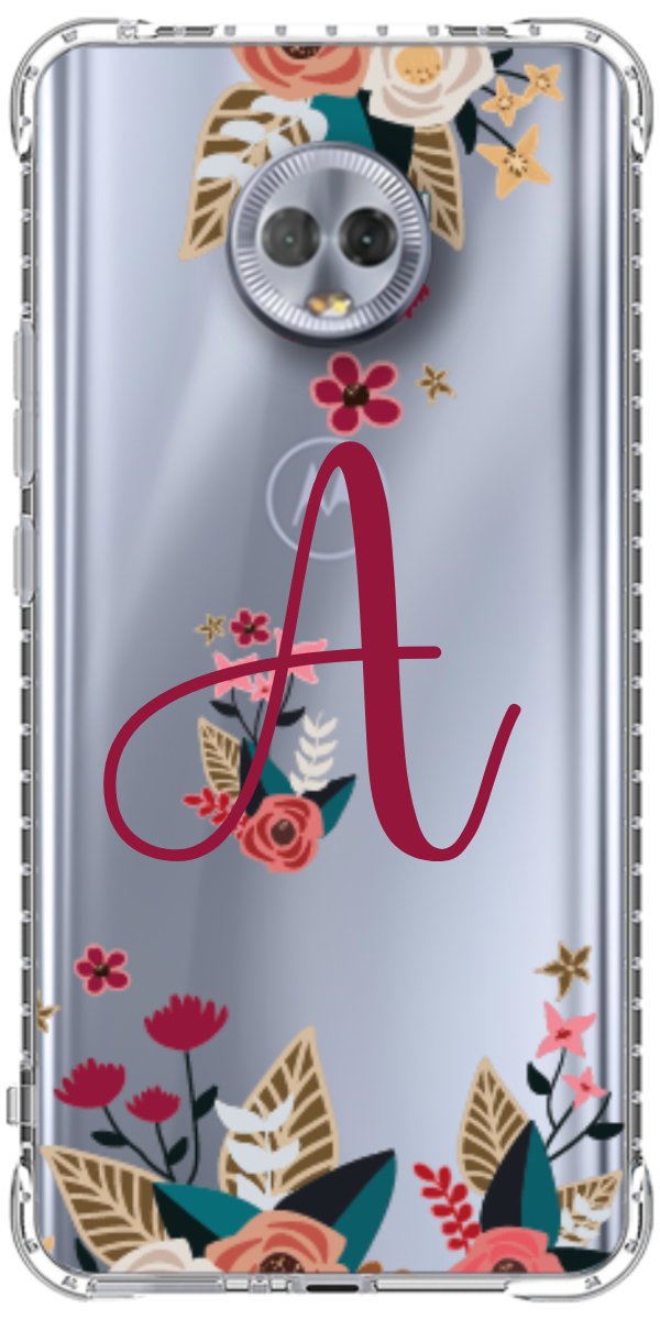 Capinha para Celular Flores com a Inicial
