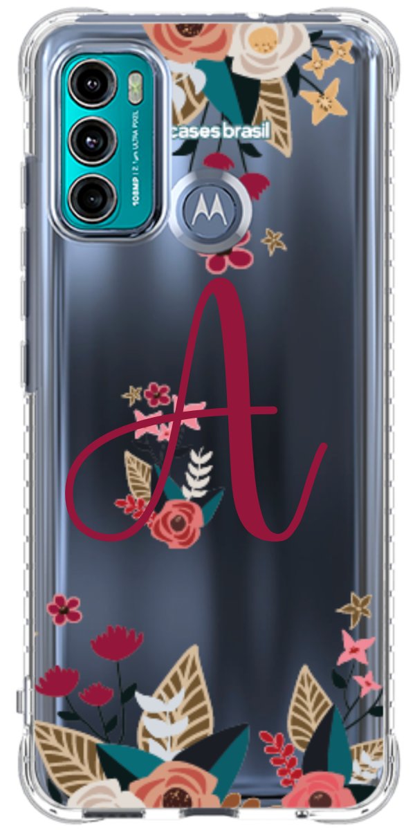 Capinha para Celular Flores com a Inicial