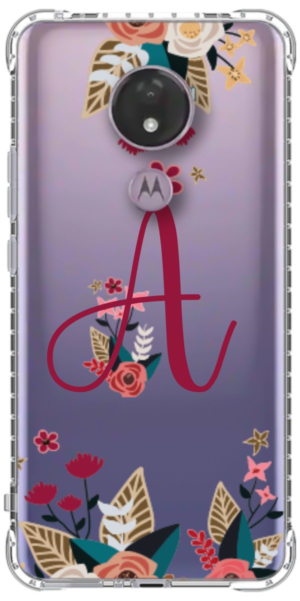 Capinha para Celular Flores com a Inicial