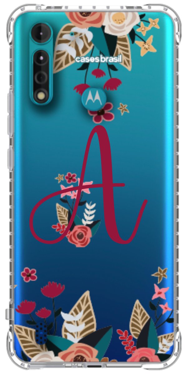 Capinha para Celular Flores com a Inicial