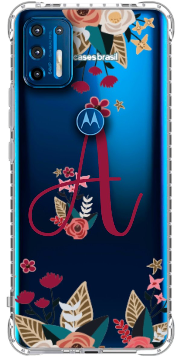 Capinha para Celular Flores com a Inicial