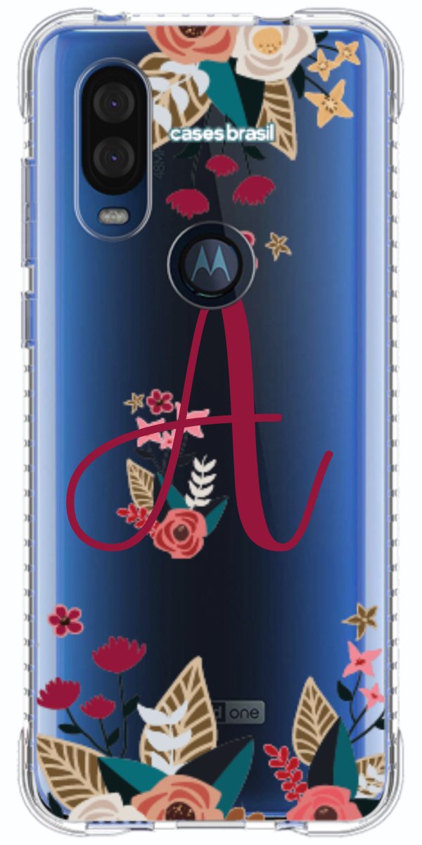 Capinha para Celular Flores com a Inicial