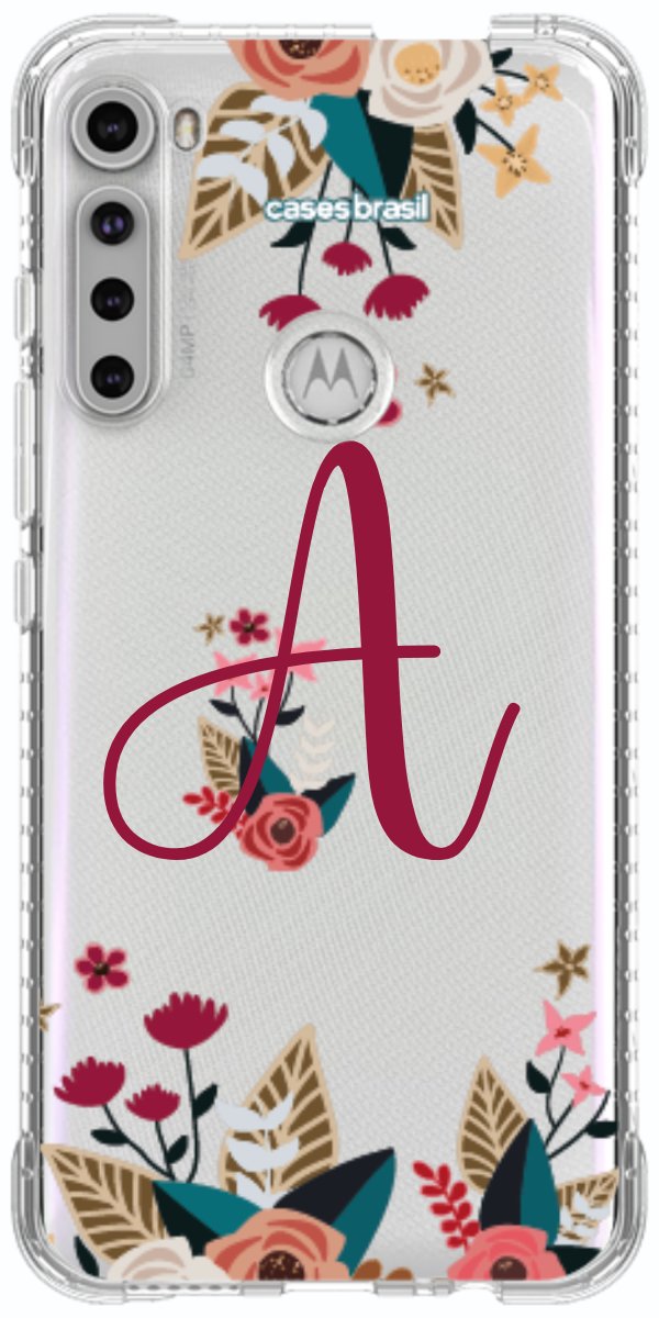 Capinha para Celular Flores com a Inicial