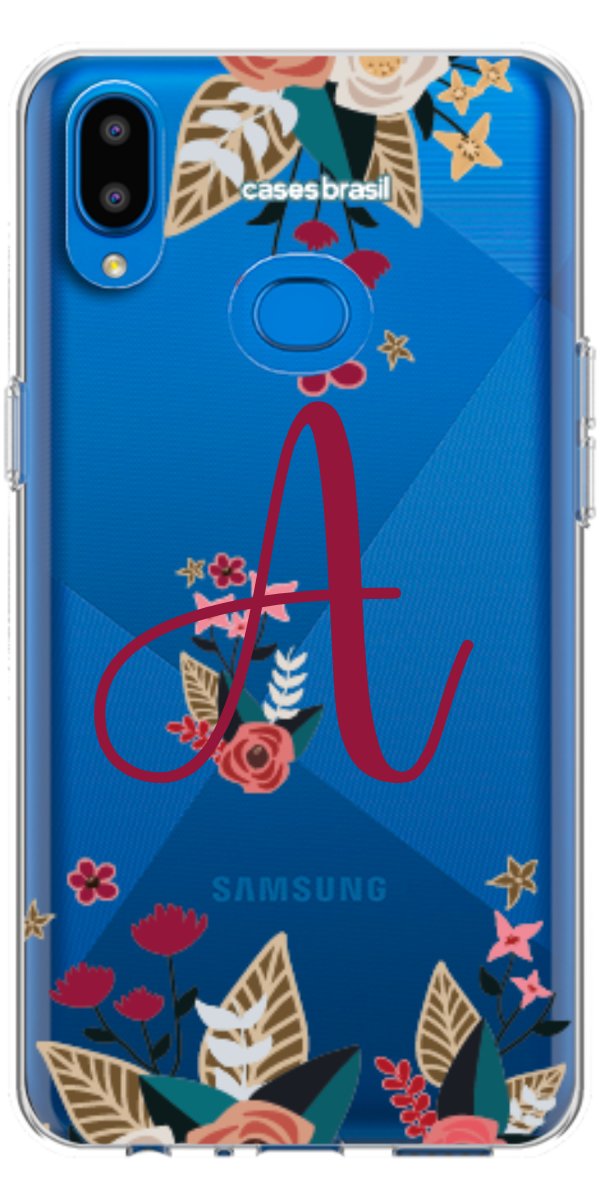 Capinha para Celular Flores com a Inicial