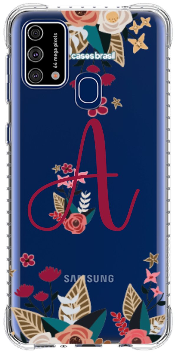 Capinha para Celular Flores com a Inicial