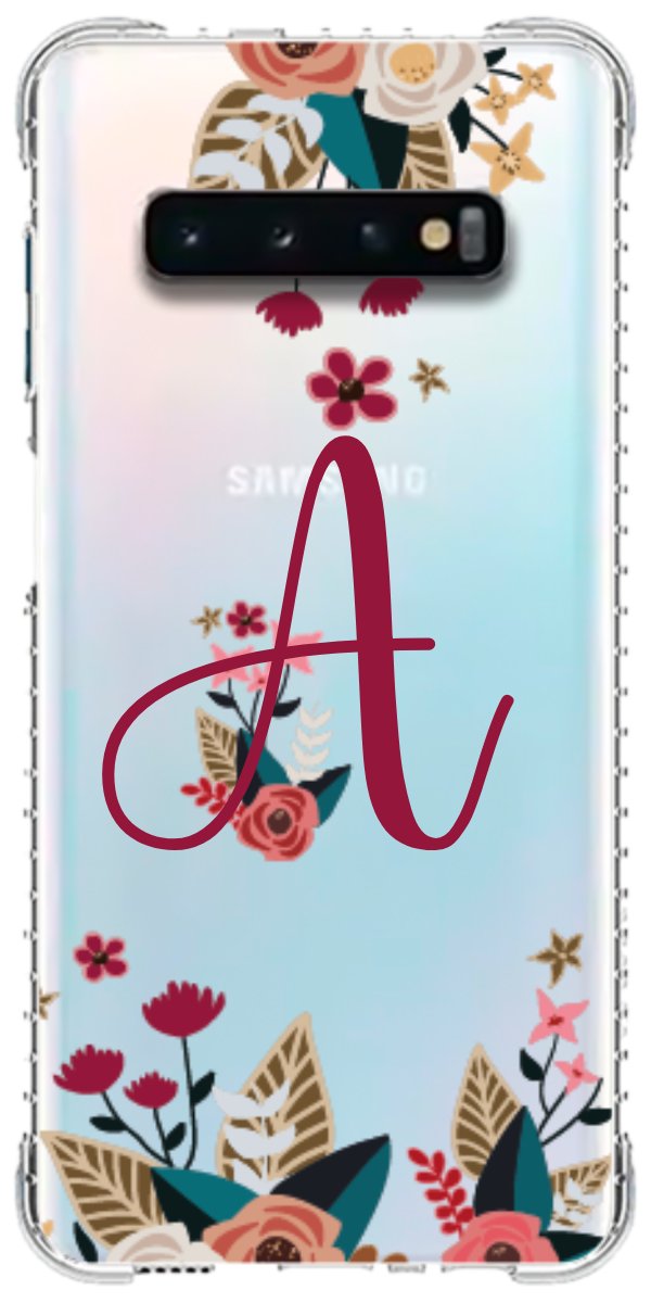 Capinha para Celular Flores com a Inicial