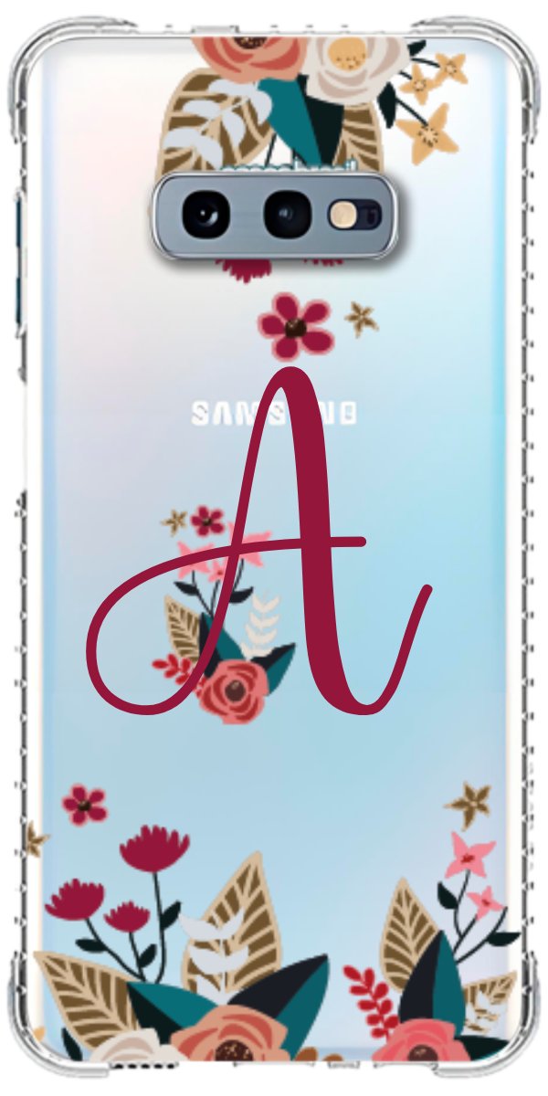 Capinha para Celular Flores com a Inicial