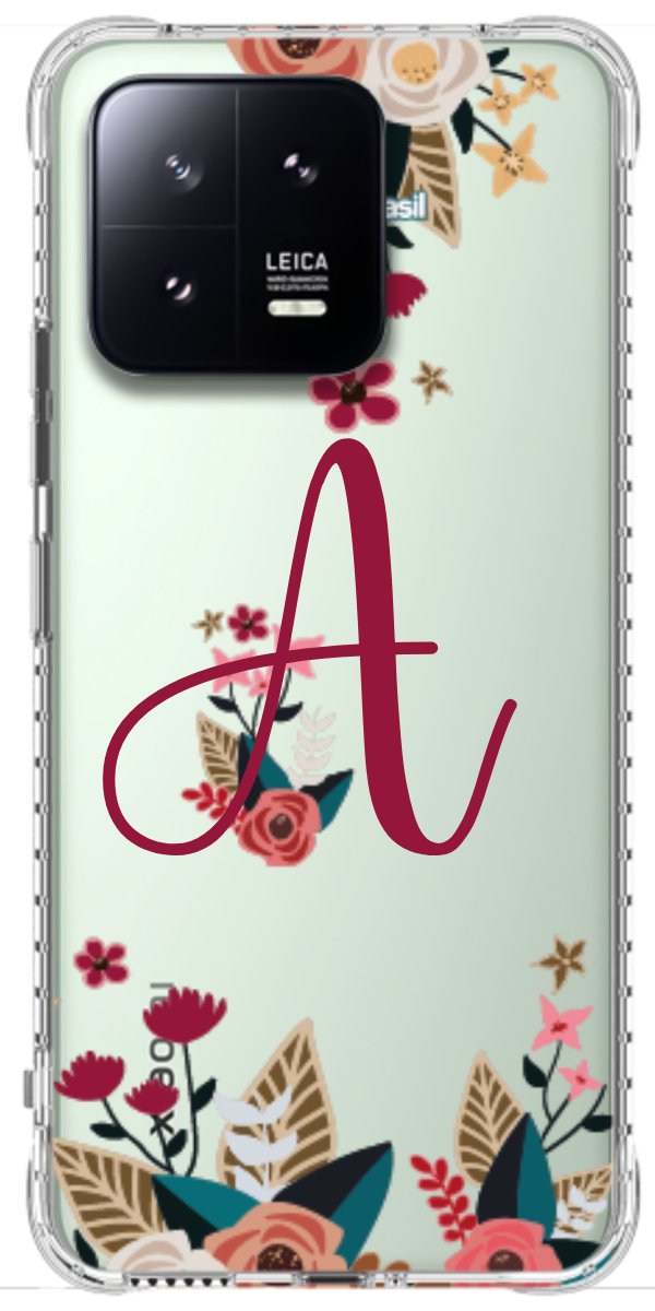 Capinha para Celular Flores com a Inicial