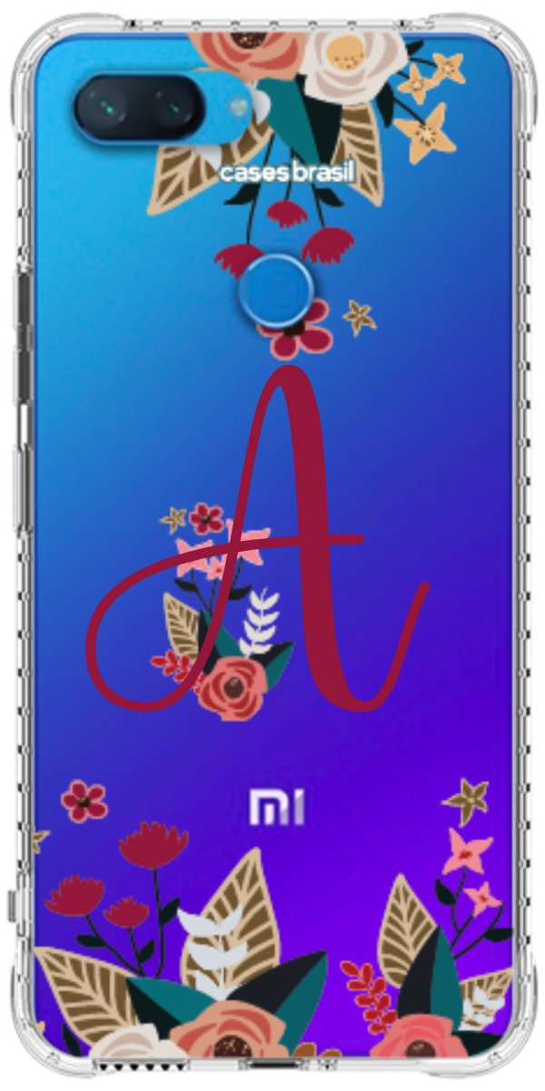 Capinha para Celular Flores com a Inicial