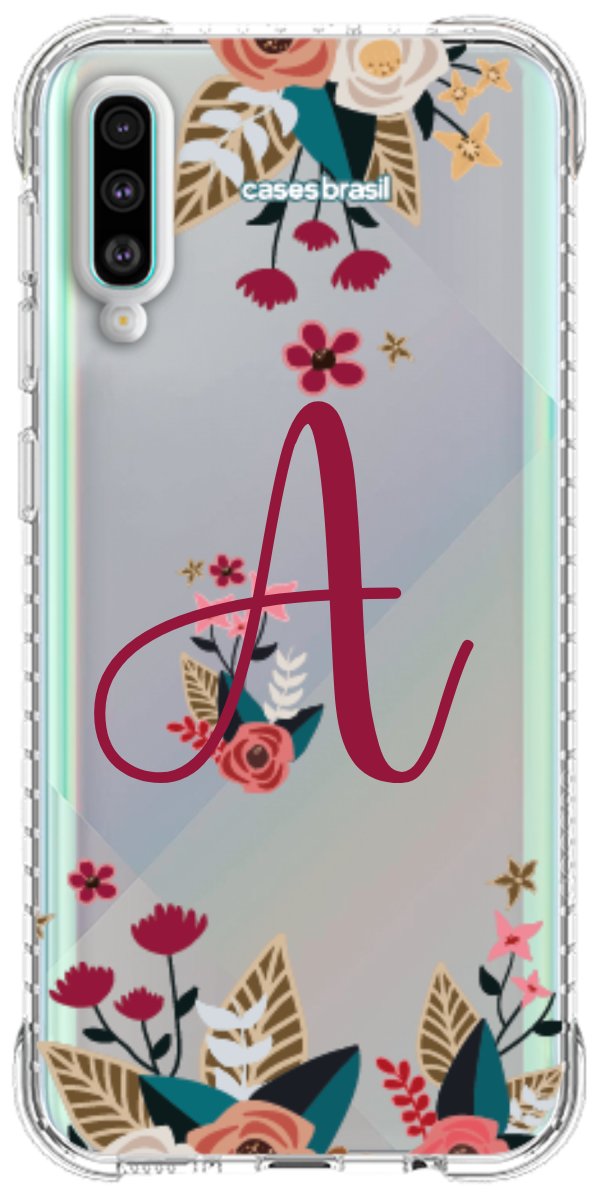 Capinha para Celular Flores com a Inicial