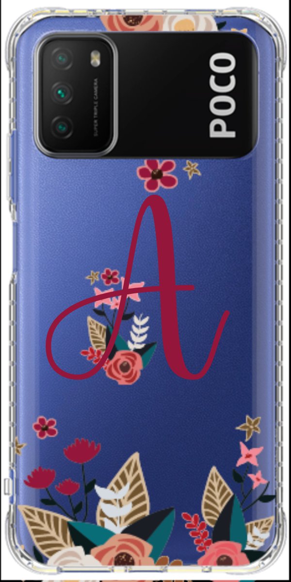 Capinha para Celular Flores com a Inicial