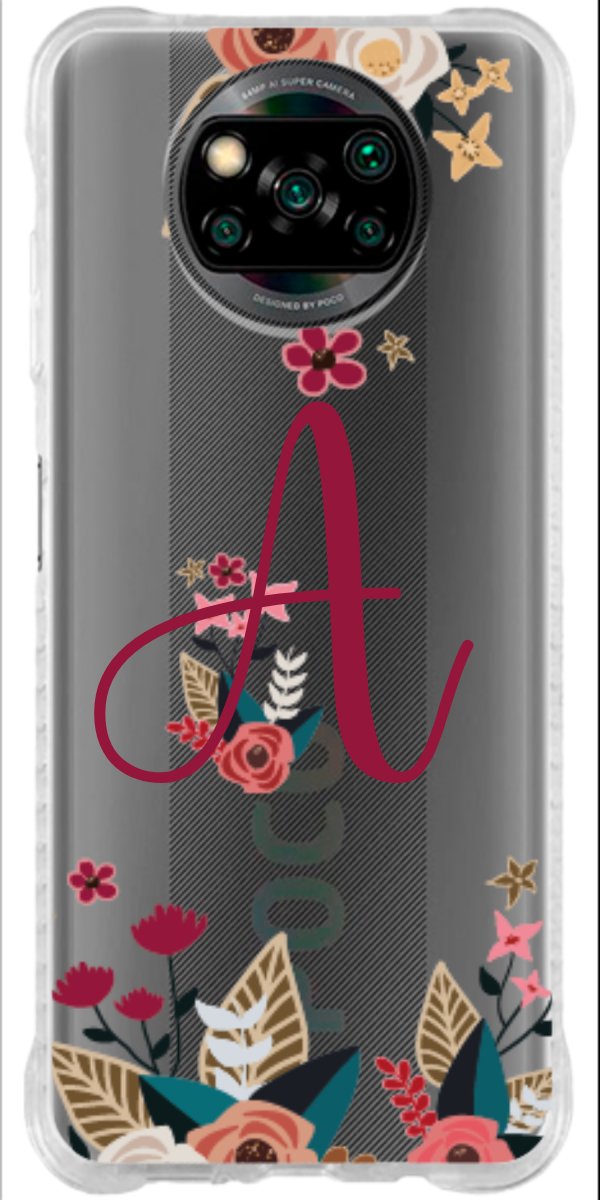 Capinha para Celular Flores com a Inicial