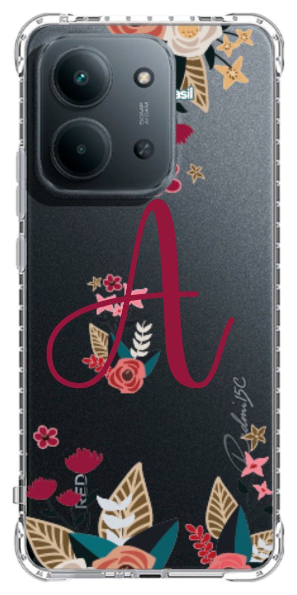 Capinha para Celular Flores com a Inicial