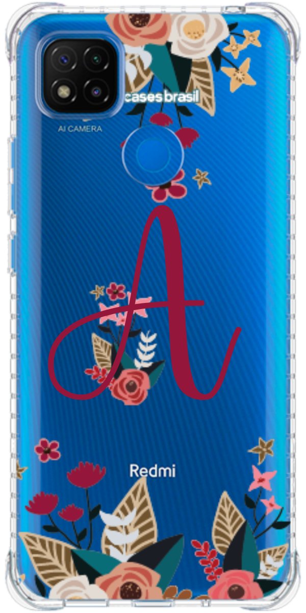 Capinha para Celular Flores com a Inicial