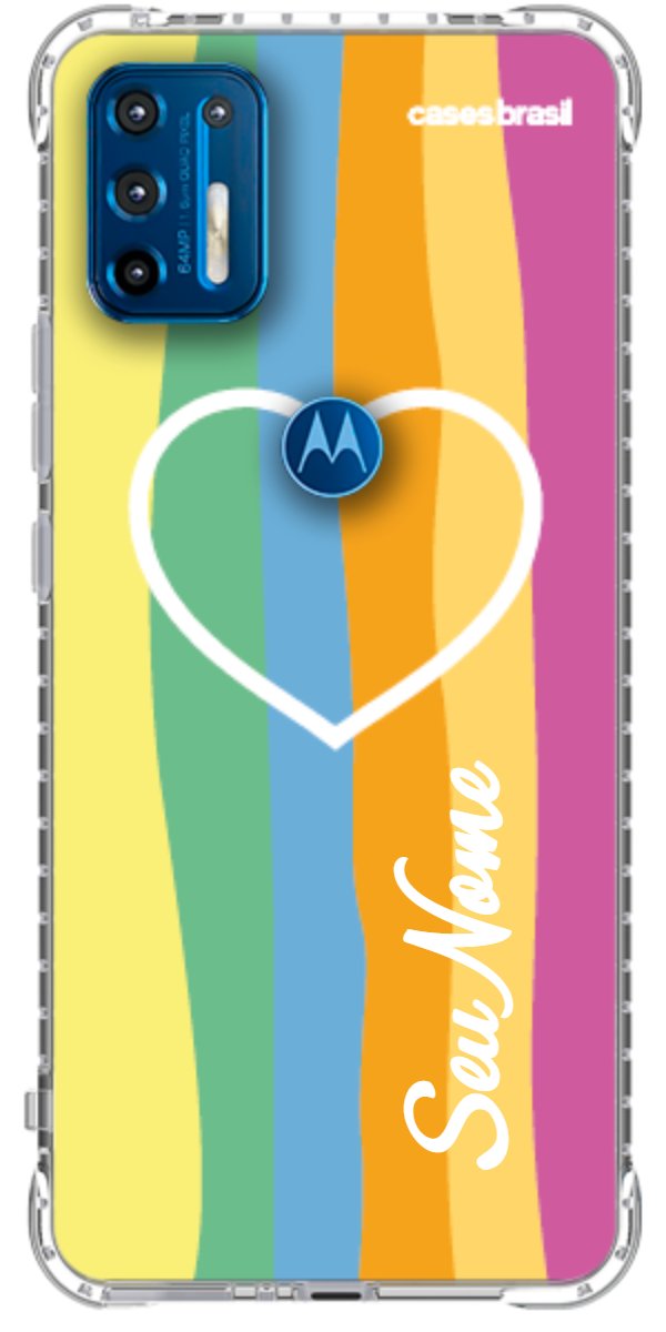 Capinha para Celular Coração delicado Arco-íris Vertical