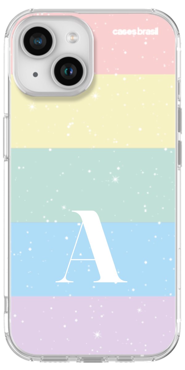 Capinha para Celular Arco-íris Estrelado