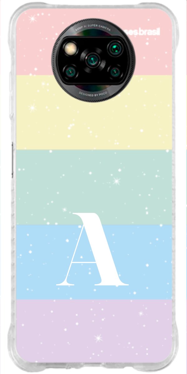 Capinha para Celular Arco-íris Estrelado