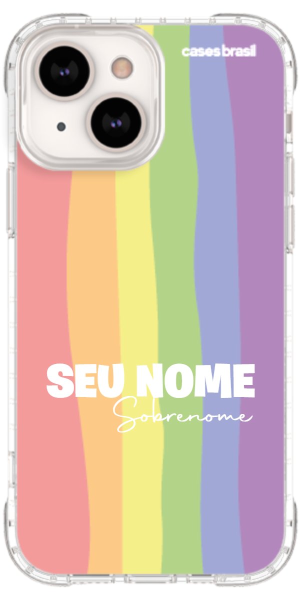 Capinha para Celular Arco-íris Vertical Sobrenome