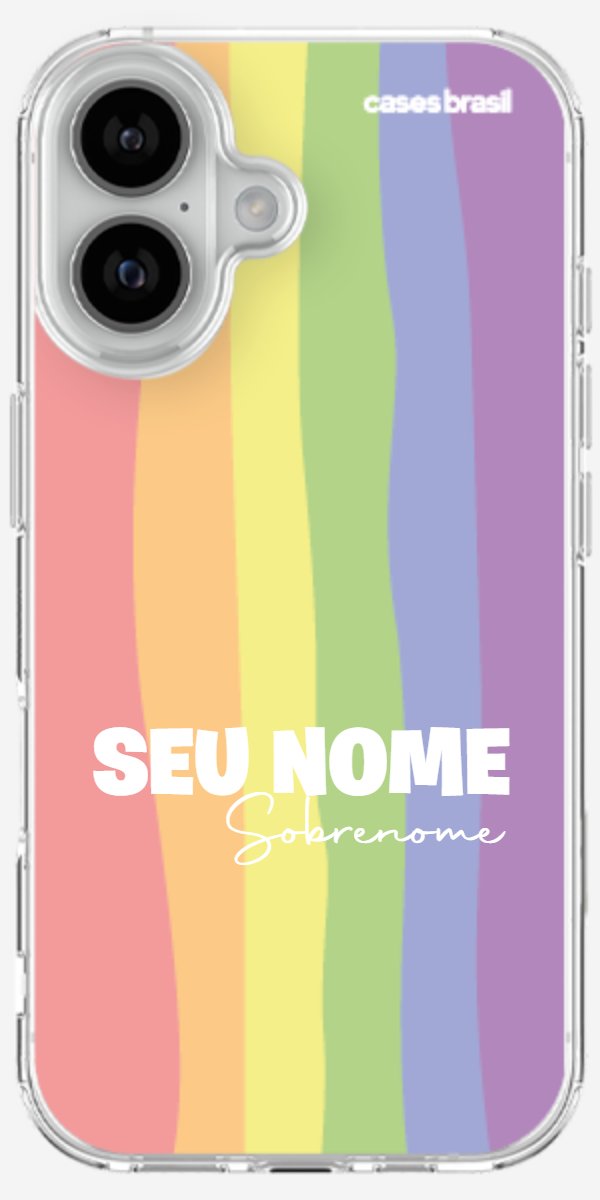 Capinha para Celular Arco-íris Vertical Sobrenome