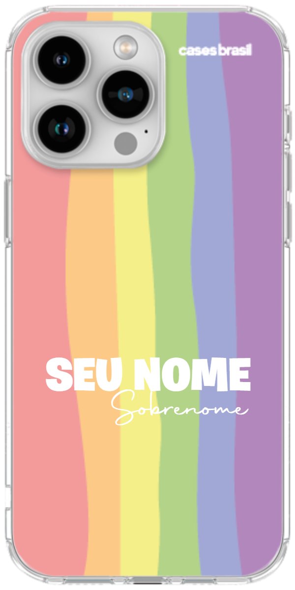 Capinha para Celular Arco-íris Vertical Sobrenome