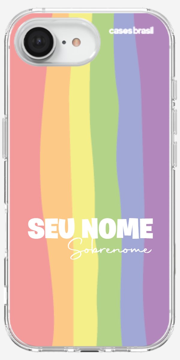 Capinha para Celular Arco-íris Vertical Sobrenome