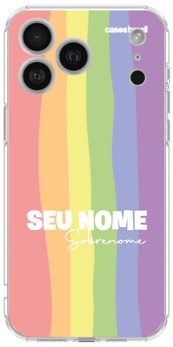 Capinha para Celular Arco-íris Vertical Sobrenome