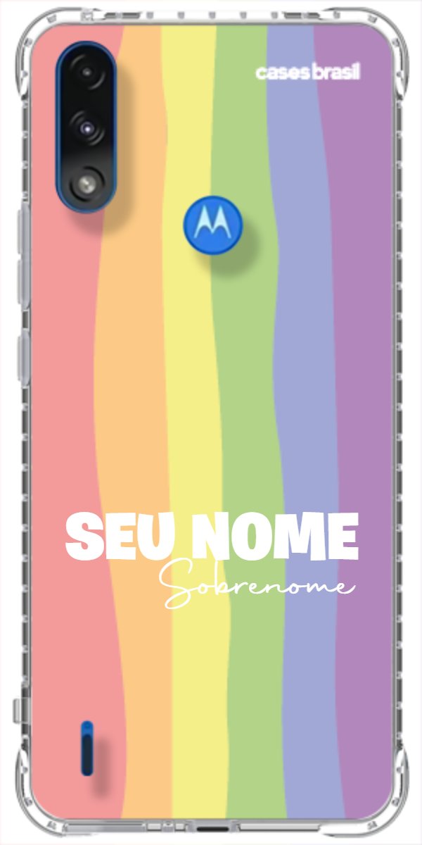 Capinha para Celular Arco-íris Vertical Sobrenome