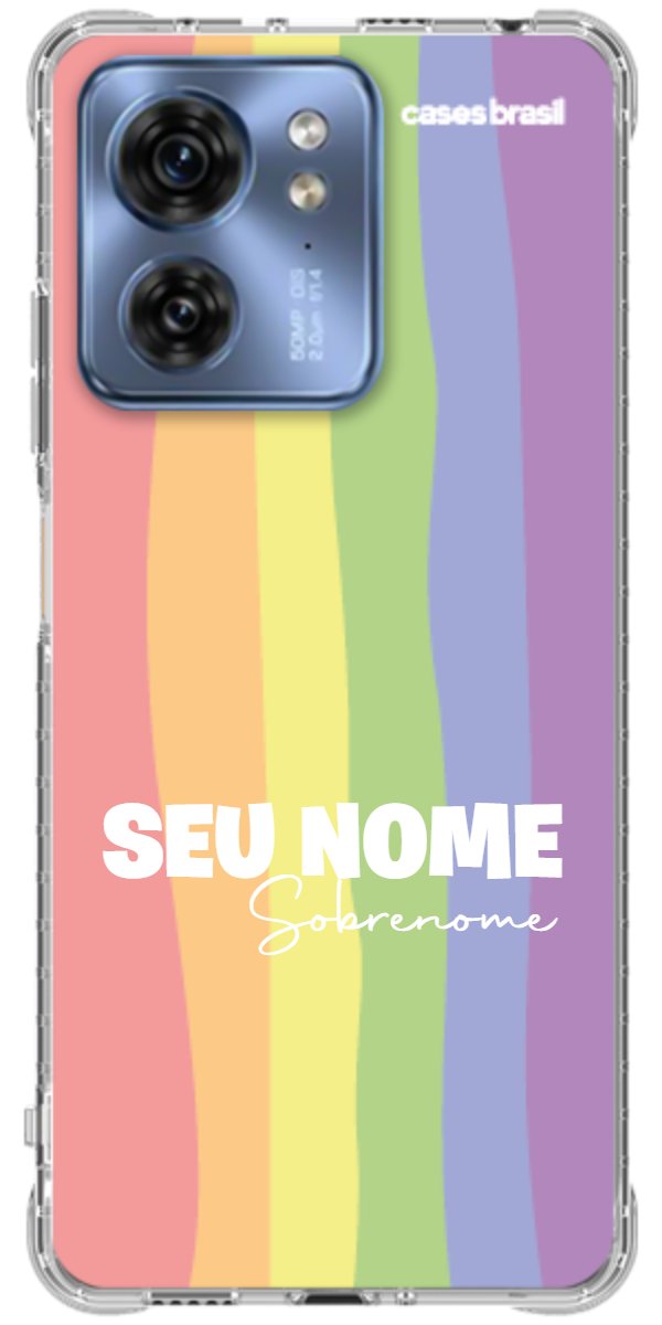 Capinha para Celular Arco-íris Vertical Sobrenome