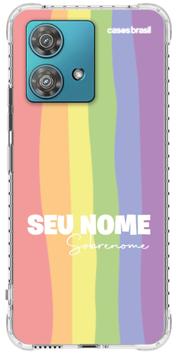 Capinha para Celular Arco-íris Vertical Sobrenome