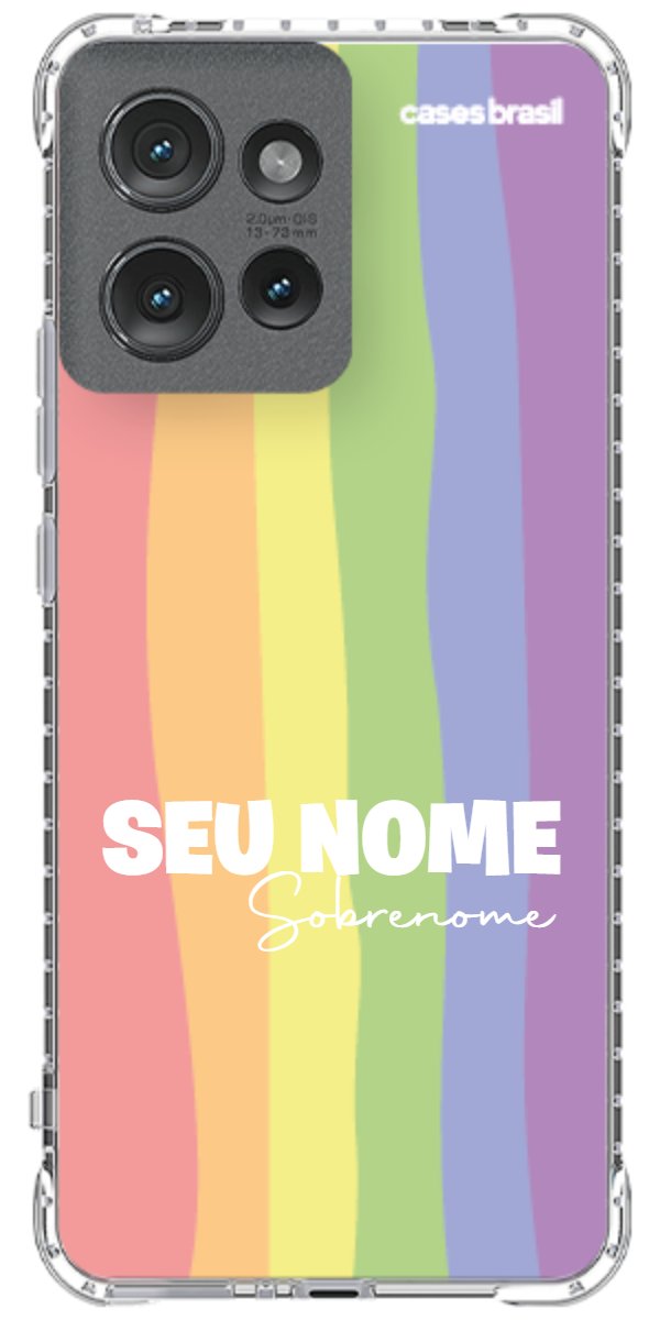 Capinha para Celular Arco-íris Vertical Sobrenome
