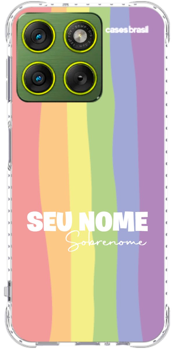 Capinha para Celular Arco-íris Vertical Sobrenome