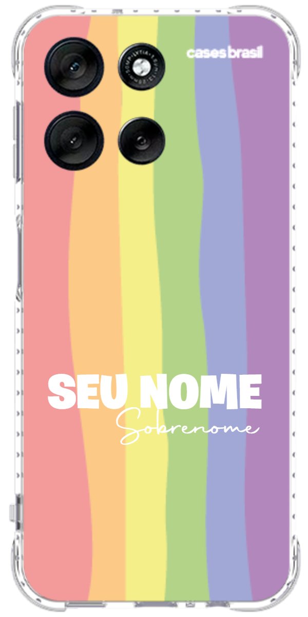 Capinha para Celular Arco-íris Vertical Sobrenome