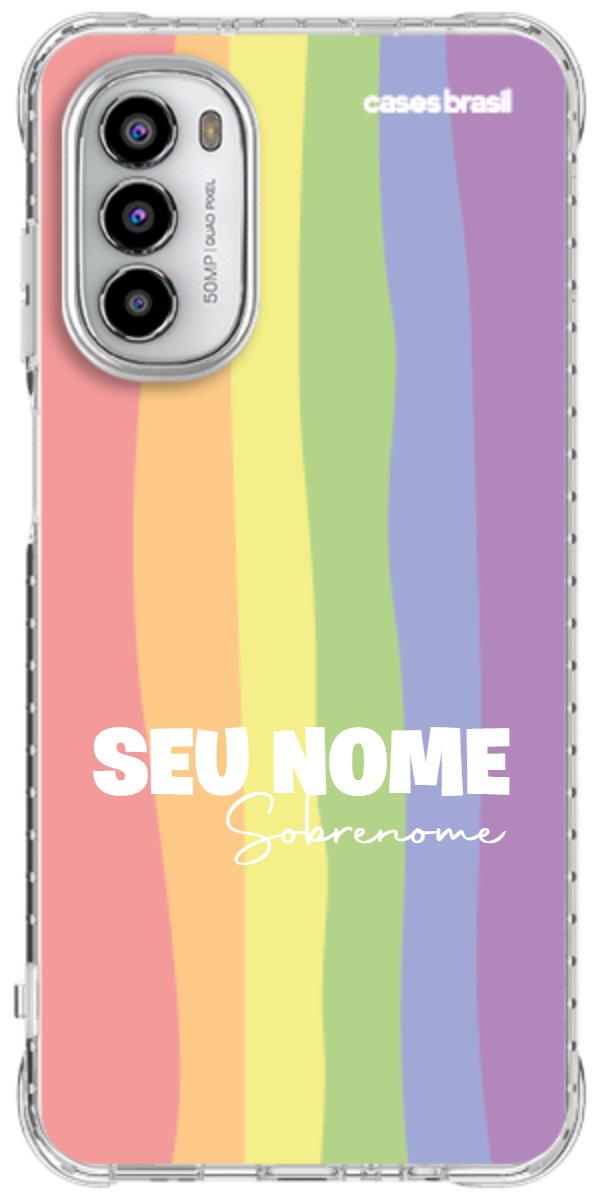 Capinha para Celular Arco-íris Vertical Sobrenome
