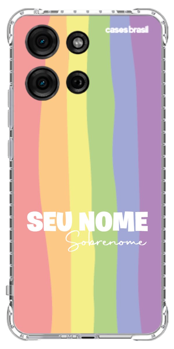 Capinha para Celular Arco-íris Vertical Sobrenome