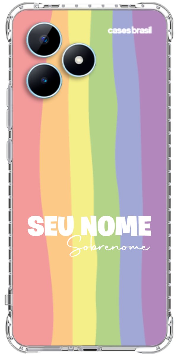Capinha para Celular Arco-íris Vertical Sobrenome