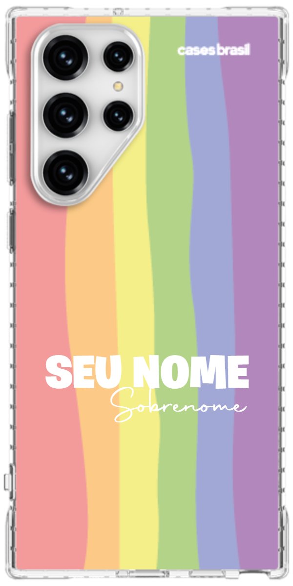 Capinha para Celular Arco-íris Vertical Sobrenome