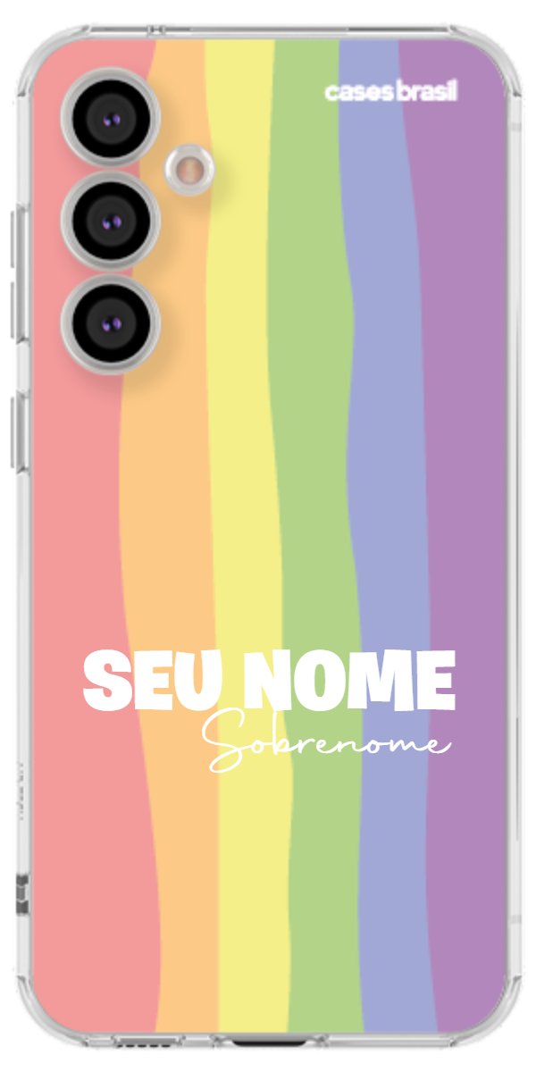 Capinha para Celular Arco-íris Vertical Sobrenome