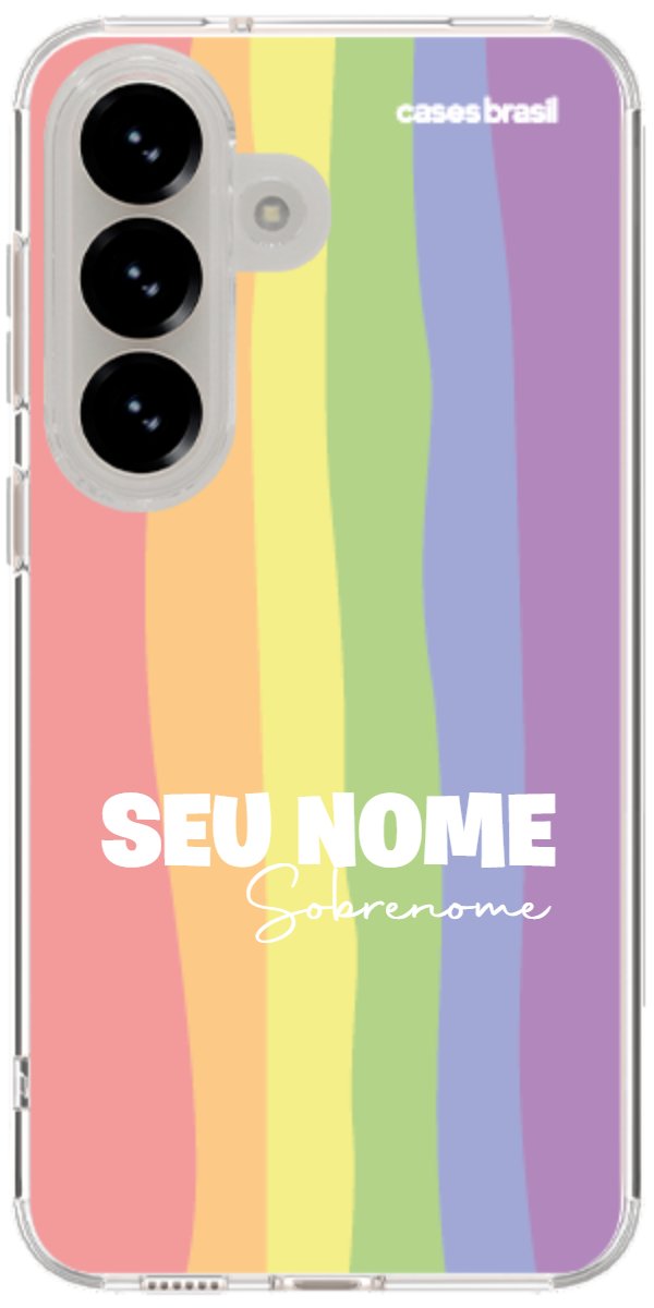 Capinha para Celular Arco-íris Vertical Sobrenome