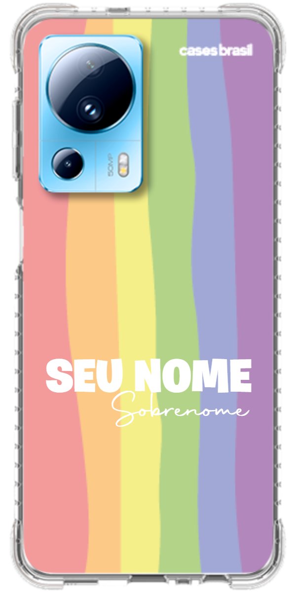 Capinha para Celular Arco-íris Vertical Sobrenome