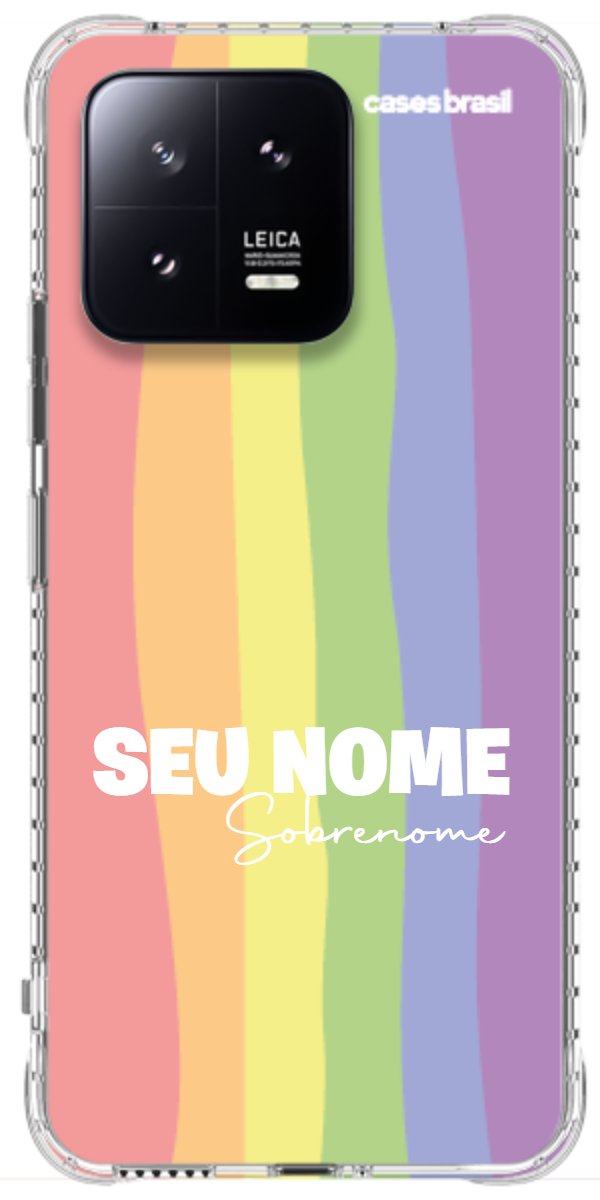 Capinha para Celular Arco-íris Vertical Sobrenome