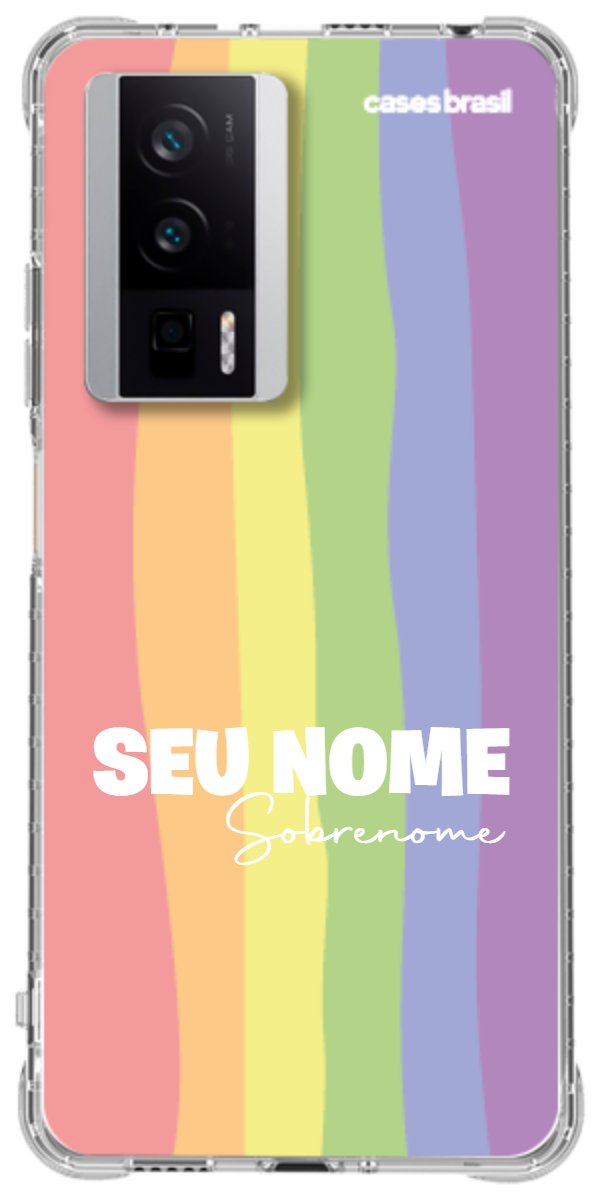 Capinha para Celular Arco-íris Vertical Sobrenome