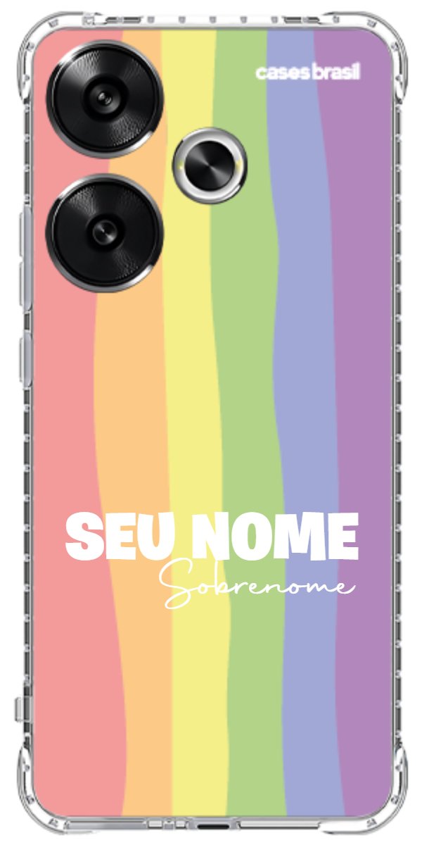 Capinha para Celular Arco-íris Vertical Sobrenome