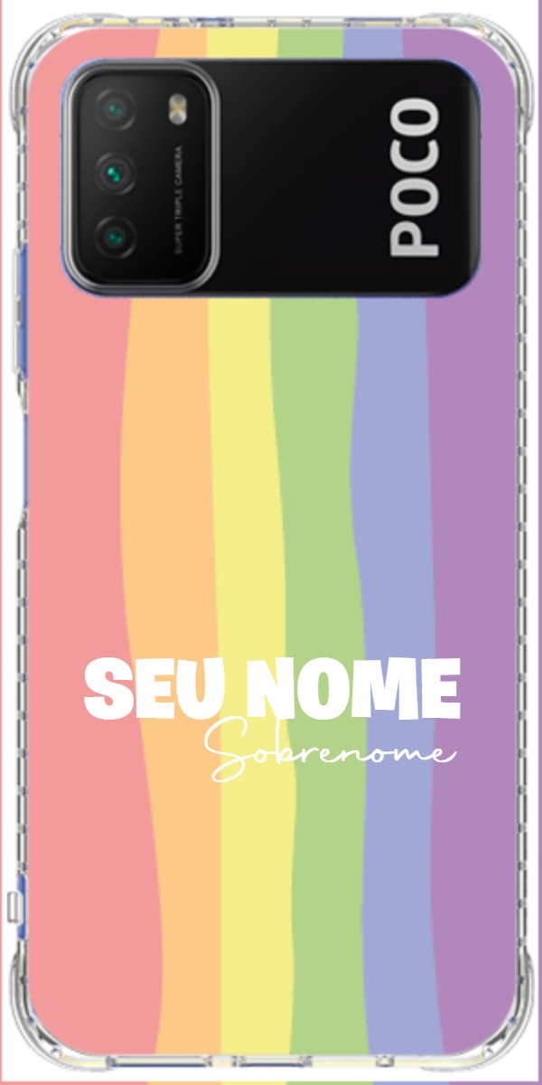 Capinha para Celular Arco-íris Vertical Sobrenome
