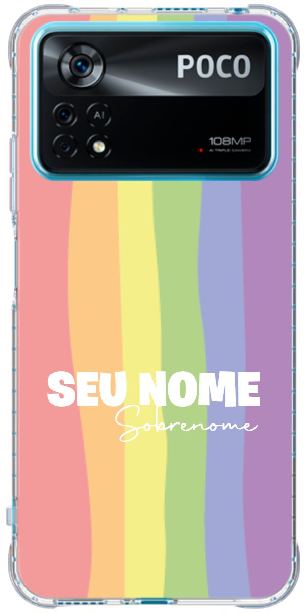 Capinha para Celular Arco-íris Vertical Sobrenome