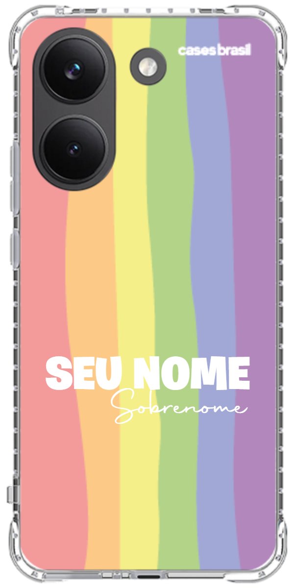 Capinha para Celular Arco-íris Vertical Sobrenome